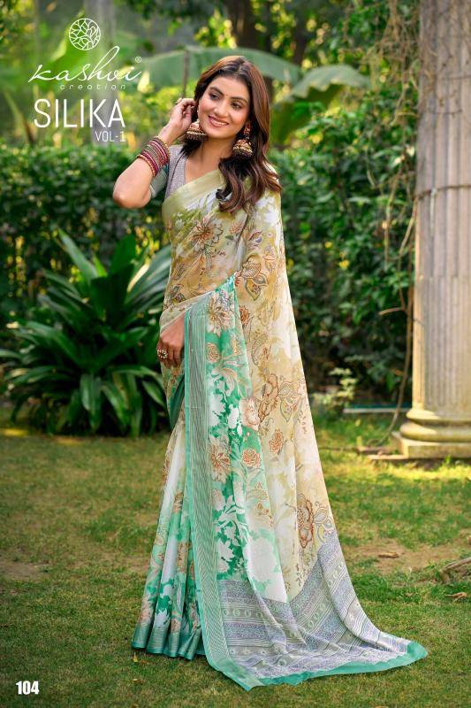 Kashvi silika vol 1 Saree wholesale market in Mumbai
